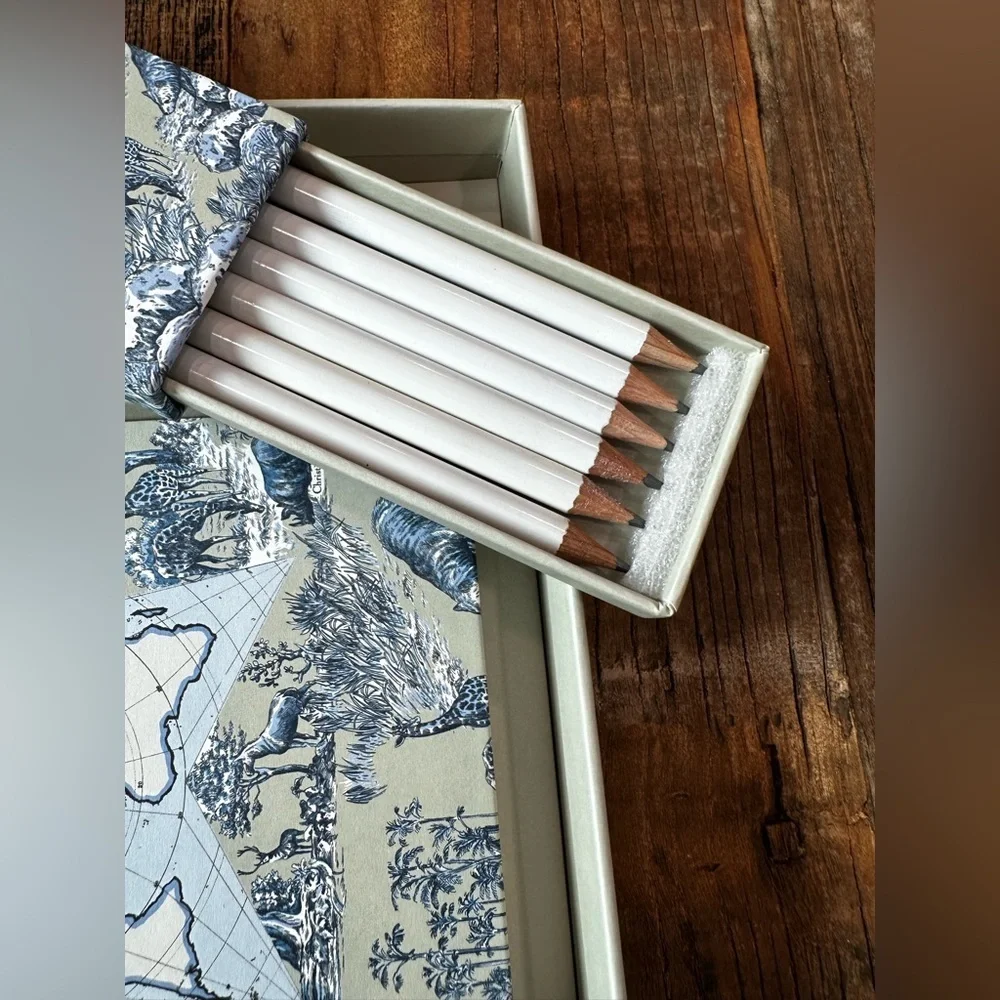 Dior White and Blue Star Map note book and pencil - Picture 4 of 8